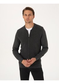 Resim Pierre Cardin Erkek Açık Gri Melanj Hırka Triko 50317333-vr091 Açık Gri Melanj 