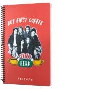 Resim FRIENDS CENTRAL PERK BUT FIRST COFFEE SPIRALLI DEFTER KIRMIZI 