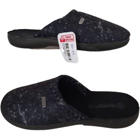 Resim Gezer Erkek Siyah-Gri Desenli Ortopedik Taban Ev İçi Günlük Terlik 