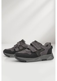 Resim Rakerplus Hakiki Deri Gri Çocuk Sneakers Spor Ayakkabı Gri 