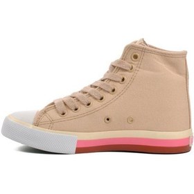 Resim Benetton Bn-30189 Sneakers Genç Kız Yazlık Keten Bot Bej 