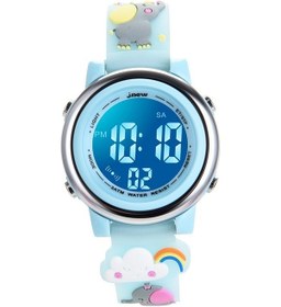 Resim Sones Jnew A86628 Öğrenci Karikatür 3d Kelebek Çok İşlevli Su Geçirmez Led Spor Elektronik Saat Kırmızı 