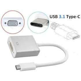Resim Oem Usb Type-C To Vga Çevirici Dönüştürücü Kablo 