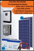 Resim N&D Lighting Orta Boy Buzdolabı+tv+aydınlatma Maxi Solar Paket 4,50kwp 