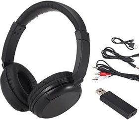 Resim FM Kablosuz Kulaklık Verici ile Aşırı Kulak Müzik Kulaklık 3.5mm & RCA Kablolu Kulaklık Destek FM Radyo TV PC Telefonları için MP3 Çalar 