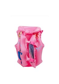 Resim Pembe Desenli 3-7 Yaş Havuz Ve Deniz Can Yeleği Yüzme Öğrenme Pembe 