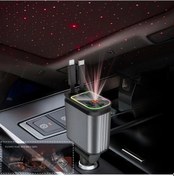 Resim Challenger 4ü 1 Arada Geri Çekilebilir Araba Şarj Cihazı Metalik Gümüş Gri Hızlı Şarj İki Usb Portlu 