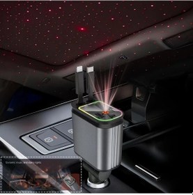 Resim Challenger 4ü 1 Arada Geri Çekilebilir Araba Şarj Cihazı Metalik Gümüş Gri Hızlı Şarj İki Usb Portlu 