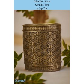Resim Tezgah Üstü Kaşıklık Dekoratif Dik Kaşıklık Silindir Kaşıklık Altın Eskitme Renk Model 4 