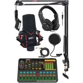 Resim Midex Gmx-1 Platinium Head Set Condenser Mikrofon Ses Kartı Kulaklık Canlı Yayın Paketi 