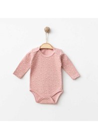 Resim Bellamio Kids Minik Çiçek Desenli Pembe Kız Çocuk Zıbın Body Pembe 