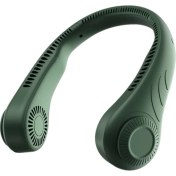 Resim Tcherchi Taşınabilir USB Şarj Edilebilir Asılı Boyun Hava Soğutma Fanı (Yurt Dışından) 