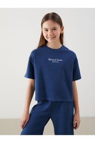 Resim LC Waikiki UZG STORE'dan Stil Sahiplerine Sıfır Roba Yaka Soft Touch Kız Çocuk T-shirt ve Eşofman Altı 