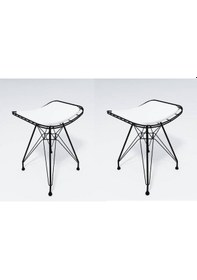 Resim Knsz kafes tel sandalyesi taburesi 2 li mutlu syhbyz ofis cafe bahçe mutfak 