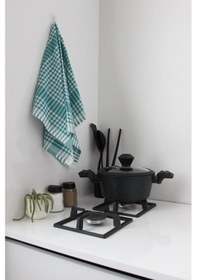 Resim 3 Adet Pötikareli Mutfak Kurulama Bezi Beslenme Örtüsü Yeşil 