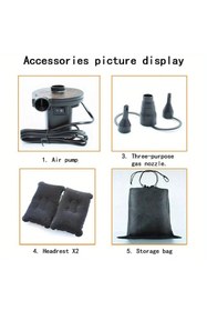 Resim carlone Şişme Araç İçi Seyahat Yatağı Oto Araç İçi Yatak Gri Renk Pompa+Yastık Dahil 