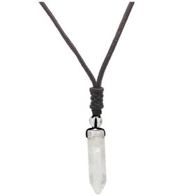 Resim Dazerling Obelisk Tasarım Ip Zincirli Kristal Kuvars Doğaltaş Erkek Kolye Çok Renkli 