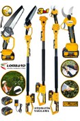 Resim Cros LOMBARD LT 3 Lü Bahçe Set Teleskopik Uzatma + 55 MM Dijital Budama Makası + Yağ Pompalı Zincirli Testere 