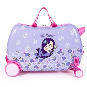 Resim Binilebilir Çocuk Valizi Pırıltılı Deniz Kızı 