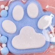 Resim Taba Squishy, Büyük Kedi Patisi - Mavi Kedi Patileri, Yumuşak ve Dev Boyutlu, Yavaş Geri Dönüşlü Peluş Oyuncak, Masaüstü Şeklinde Kedi Patisi 