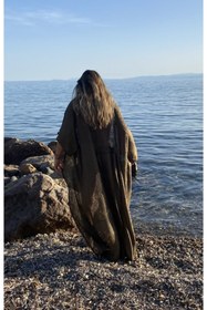 Resim BEACHTALK Delikli Gofreli Kumaştan Uzun Kimono 