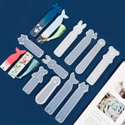 Resim 1 adet Silikon Hayvan Şekilli Yer İşareti Kalıbı, Takı El Yapımı Sanat ve El Sanatları Yapımı için Püsküllü Kolye Düğmeleri ile DIY Epoksi Reçine Döküm Aracı 