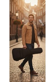 Resim Erga Müzik SİYAH PROFESYONEL GİGBAG KLASİK GİTAR KILIFI - ÇANTASI - SU GEÇİRMEZ 