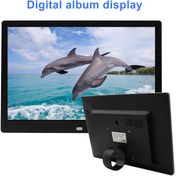 Resim 12" Dijital Fotoğraf Çerçevesi Elektronik Albüm Video Player Color-Black Eu Plug 