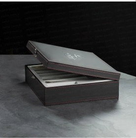 Resim Nehir Fulya Altın Sade 12 Kişilik 84 Parça Deri Kutulu Çatal Kaşık Bıçak Takımı Altın 