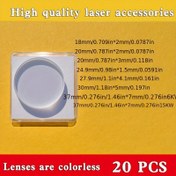 Resim 20 adet Endüstriyel Araç Lazer Koruyucu Pencereler Lens Fiber Lazer Kaynak El Lazer Koruma Lensi/Koruyucu Pencereler Çapı 18*2 S1 Malzeme) 30*5 27.9*4.1 20*3 20*2 Koruma Lensi Lazer Makinesi Lensi Lazer Kesim Makineleri İçin Koruyucu Lens 