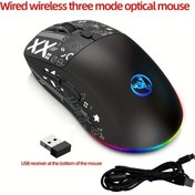Resim Honeybeeshop Hxsj 3 Modlu Kablolu Kablosuz Rgb Aydınlatmalı 6 Programlanabilir Düğmeli Oyun Ve Ofis Faresi Siyah Diğer 
