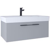 Resim kobos Glow Lavabo Dolabı Light Grey 80 Cm Kb100001 