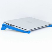 Resim Kişiye Özel Taşınabilir Ahşap Mavi Notebook Laptop Standı BK