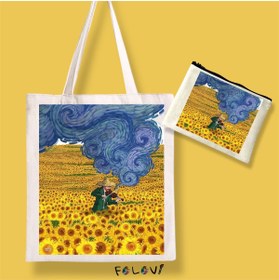 Resim FALAVİ Van Gogh Keman Bez Çanta 