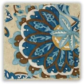 Resim Oscar Stone Decor Doğaltaş Baskılı Bardak Altlığı Mavi Desen 10 Cm X 10 Cm - Stone Coaster Dsn76-3 