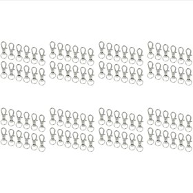 Resim Dadata 400 Adet Döner Tokalar Kordon Snap Kanca Metal Döner Kordon Snap Kanca Istakoz Pençe Pençe Toka Gümüş (Yurt Dışından) 