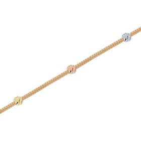 Resim Diamond Line-Gülaylar 14 Ayar 3 Renkli Altın Dorika Bileklik 