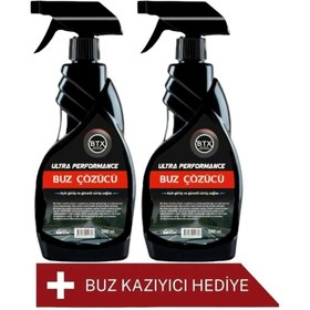 Resim Betax Ultra Performance Red Buz Çözücü Sprey 2 Adet 500 ml Buz Kazıyıcı Hediye 