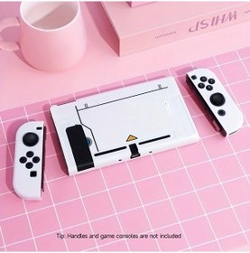 Resim Gaojunshop01 Nintendo Switch Ns Oled İçin Şeffaf Tpu Kılıf Çok Renkli Çıkarılabilir Toz Geçirmez 