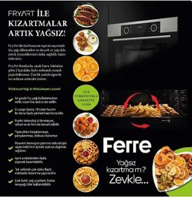 Resim Fryart Airfryer Hava Fritözü Yağsız Kızartma XE63MI - SC405 - D100 3lü Cam Siyah Ankastre Set 