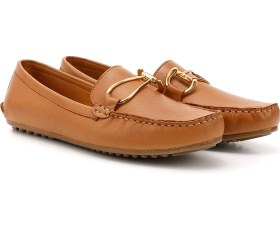 Resim Gönderi R Kadın Taba Antik Tokalı Rok Hakiki Deri Comfort Loafer Ddza78245125 Taba Antik 