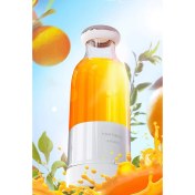 Resim 300 ml Taşınabilir Şarjlı Mini Meyve Karıştırıcı Beyaz 