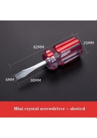 Resim Kırmızı Oluklu Tip Tornavida Seti Seti Mini Küçük Taşınabilir Turp Başlı Tornavida Hassas Araba Tamir Araçları Şeffaf Kolu Tamir El Aletleri 9535 