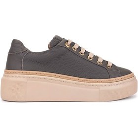 Resim Tamer Tanca Kadın Hakiki Deri Koyu Gri Sneakers & Spor Ayakkabı 1116 5022-09 Bn Ayk Sk25-26 K.grı Fltr Gri 