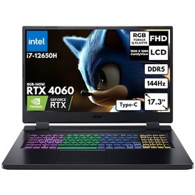 Resim Acer Nitro 5 AN517-55-79B5 NH.QLFEY.004HMF75 i7-12650H 40 GB 4 TB SSD RTX4060 8 GB17.3" W10H Dizüstü Bilgisayar 