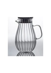 Resim Qerhome Borosilikat Cam Çizgili Sürahi 1800 Ml 