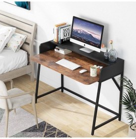 Resim Zizuva Modern Tasarım Çalışma Masası Ceviz - Siyah 