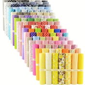 Resim 7 Parça %100 Pamuk Düz Kumaş Hafif ve Nefes Alabilen 7 Güzel Çiçek Deseni Dikiş, Ev Dekorasyonu Bebek DIY El Yapımı Yorgan Örgüsü 50CMx50cm 
