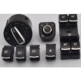 Resim Volkswagen Golf 5 Kromlu Kontrol Düğmeleri 6 Lı Set 