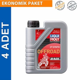 Resim Liqui Moly 2t Offroad Race 1 L Tam Sentetik Motor Yağı (4 Adet) 